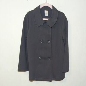 Gymboree Dark Gray Jersey Knit Pea Coat Girls Size S / 5-6